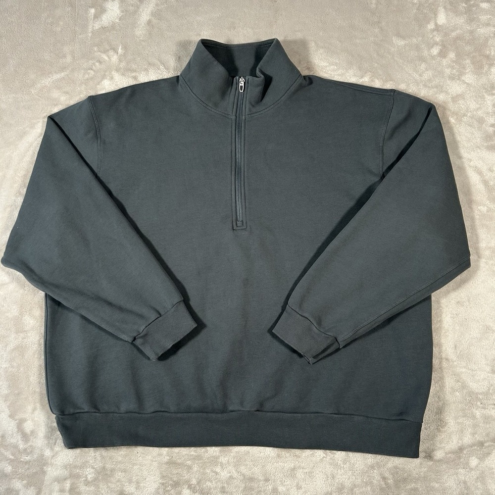 Lululemon Oversized Fit Sweater Half Zip Mens XL Dark Blue Pullover Comfort EUC